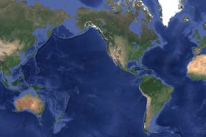 World satellite map