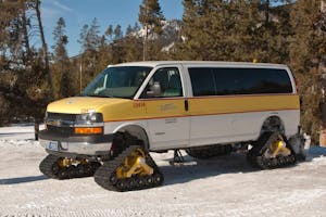 Snow coach in Yellowstone National Park