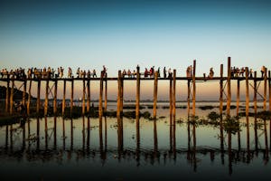 Ubien Bridge in Mandalay, Myanmar, photo by Scott Davis with Cheesemans' Ecology Safaris