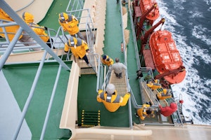 Kapitan Khlebnikov ship decks and lifeboats photo with Cheesemans' Ecology Safaris by Sam Crimmin