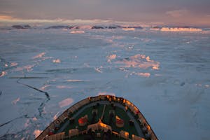 Breaking through Weddell Sea sea ice, Antarctica, photo with Cheesemans' Ecology Safaris