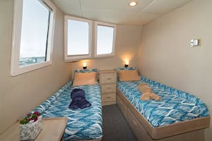 Main deck cabins #3 and #4 on the Turks & Caicos Explorer II with Cheesemans’ Ecology Safaris