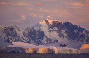 Massive icebergs near the Antarctic Circle, Antarctica © Ron Niebrugge
