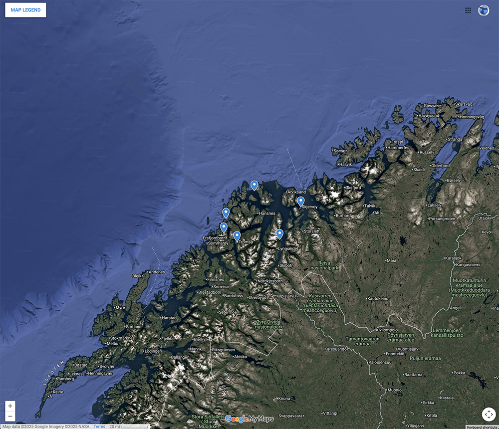 Trip Map – Arctic Norway