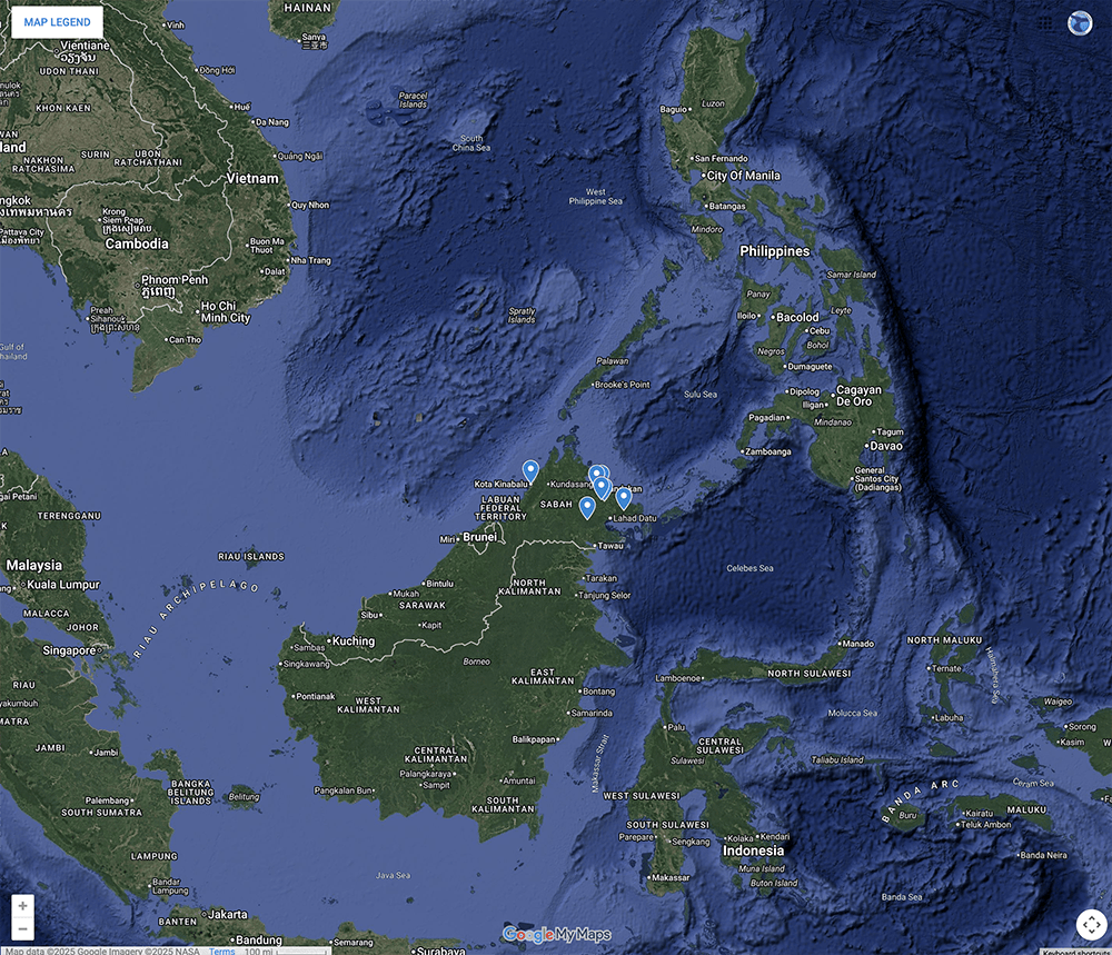 Trip Map – Borneo