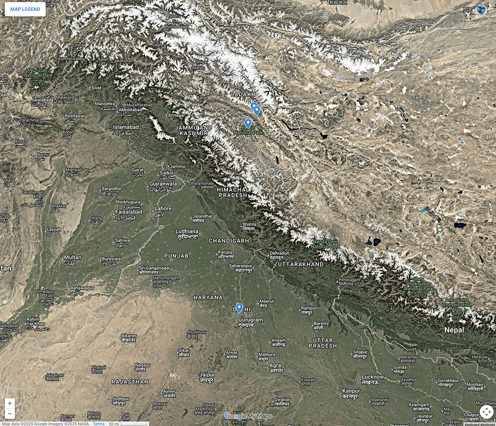Trip Map – Snow Leopards
