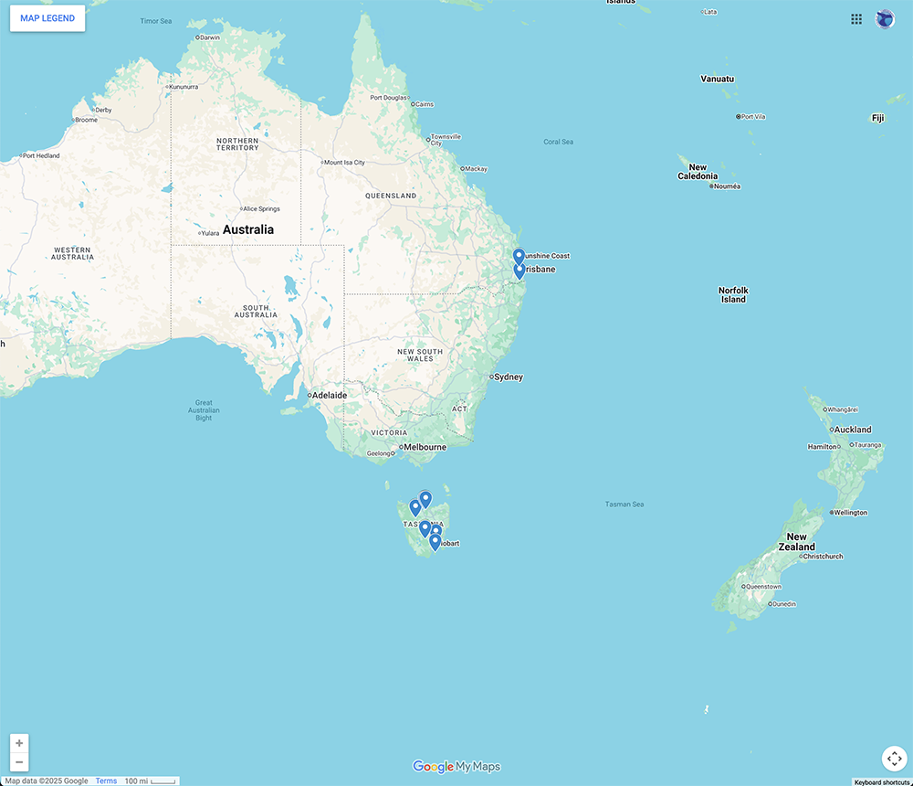 Trip Map – Southern Australia