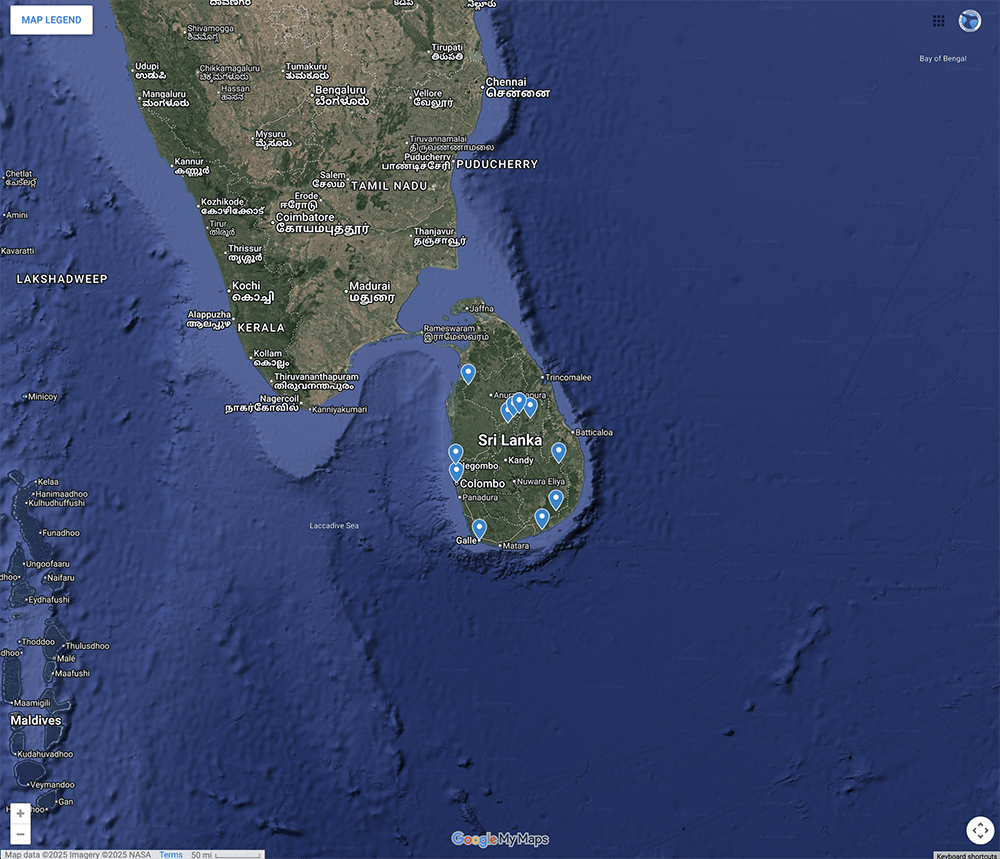 Trip Map – Sri Lanka