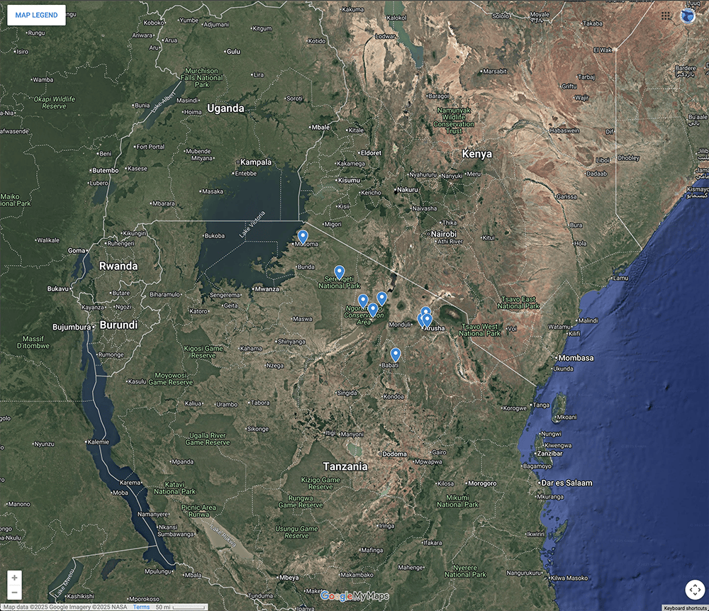 Trip Map – Tanzania