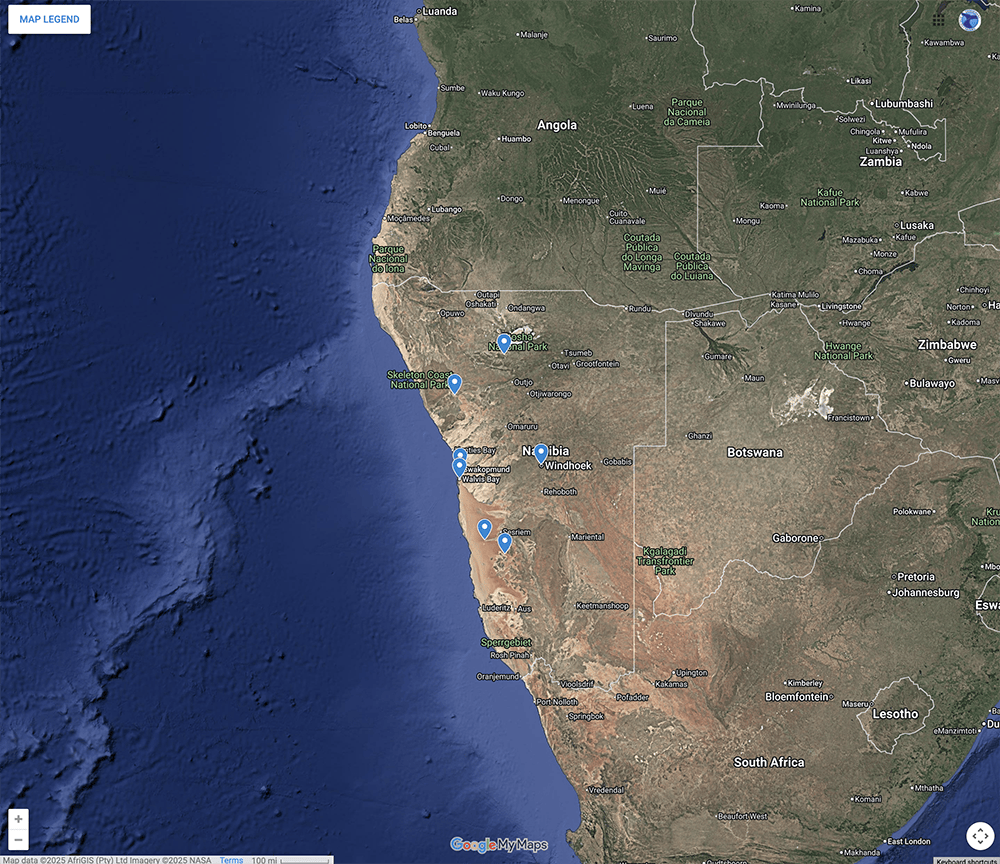 Trip Map – Namibia