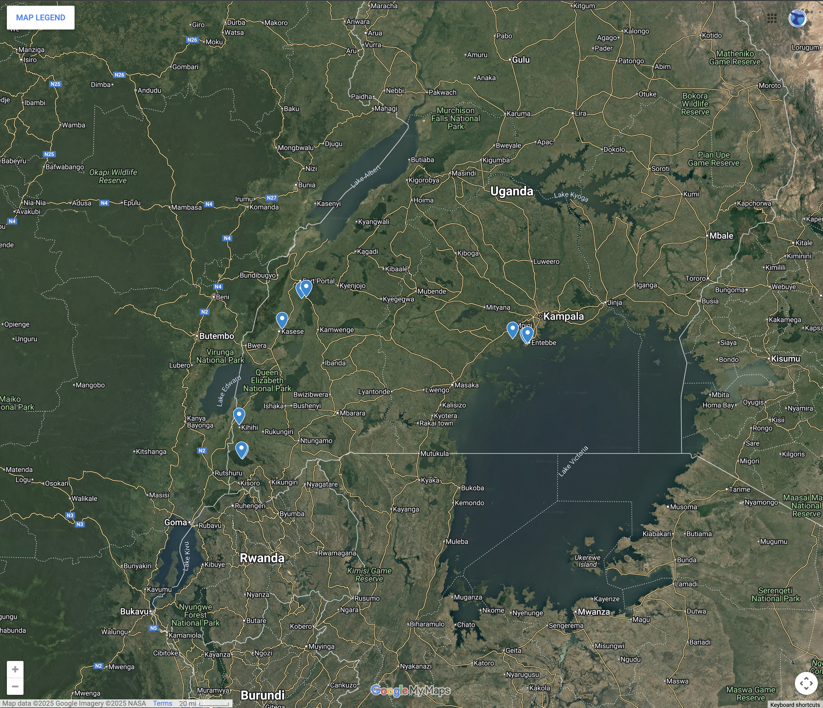 Trip Map – Uganda