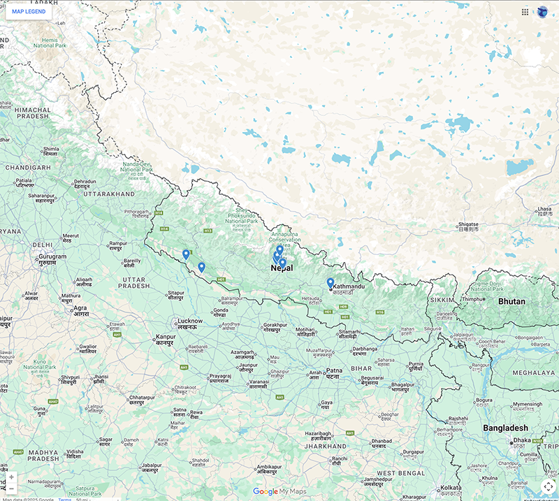 Trip Map – India