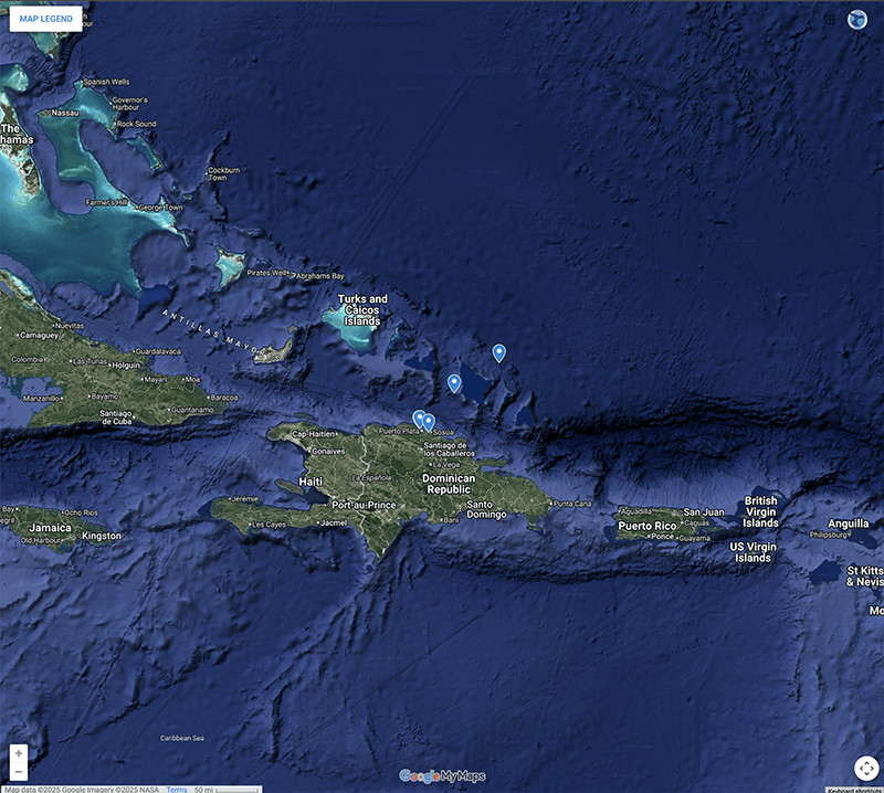 Trip Map – Snorkel with Humpback Whales on the Silver Bank