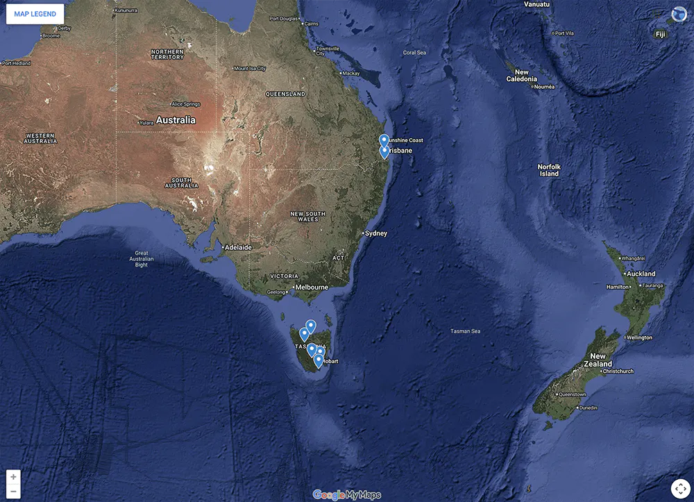 Trip Map – Southern Australia